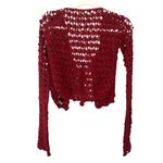 ATELIER SOLANA Venus Alpaca Tie Front Cardigan Poppy‎ Small Red Photo 2