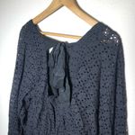 Free People  Black Eyelet Longsleeve Dress Photo 6