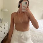 Princess Polly Brown Wrap Top Photo 0