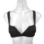 NEW L'Space Lee Lee Black Sculpt Rib Knit V Neck Sleeveless Swim Bikini Top XS Photo 0