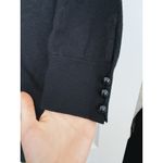 Vintage Emanuel Ungaro Old Money Knit Collared Sweater Large Black Minimalist Photo 3