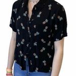 Love Note Pineapple Print Buttoned Blouse Photo 0