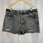 Wild Fable 18 Highest Rise Cutoff Shorts Distressed Acid Wash 80's Button Fly Photo 0