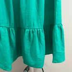 NWOT Boden Linen Aquamarine Green Ruffles Dress Size 12 Knee Length Photo 7