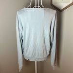 Michael Stars  Ribbed Crewneck Blue Sweatshirt Sweater 100% Cotton One Size Photo 2