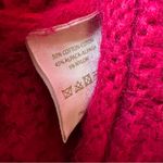 Free People All Mine Cotton Alpaca Blend Raspberry Red V-Neck Oversized Sweater Photo 5