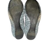 Tory Burch Caroline 2 Snake-Print leather Ballet Flat Navy/Ivory striped 8.5 Photo 9