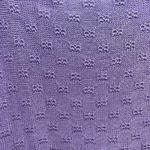 Womens Lavender V Neck Short Sleeve Knit Sweater Top Textured Pattern Medium Purple Photo 3