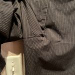 Chico's Chico’s Black Striped Straight Leg Pants Slacks Size 2 or 12 Photo 6