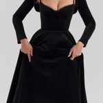 House Of CB House of CB Mademoiselle Black velvet Tulle Midi Dress bolero NWOT Size S A-C Photo 0