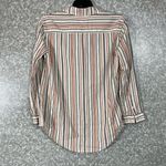 Melrose and Market Women's White Striped Button Up Top - Size Small - Long Sleeves Photo 4