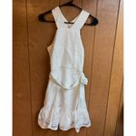 Ciebon Women XS White Lace Patchwork Floral Criss Cross Neck Dress Cottagecore Photo 6
