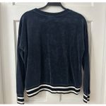 DKNY Y2K SPORT Blue Velour Logo Old Money Casual Crewneck Sweatshirt Top M/L? Photo 1