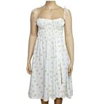 House Of CB Christabel Floral Shirred Midi Dress, Ivory, L+ Photo 11