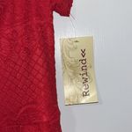 Rewind Lace Dress Off The Shoulder RED Midi Dress Juniors Women’s L Large Photo 4