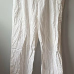 Ralph Lauren  White cotton wide leg pants with waist cinch 🔥 Photo 0