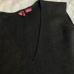 Merona  Medium Ribbed Black Sleeveless V Neck Tank Top‎ Blouse Neutral Work Shirt Photo 1