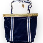 PINK - Victoria's Secret NWT Victoria's Secret Tote Bag Womens Size OS Navy Blue Ribbed Soft Velour Cozy Photo 3