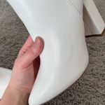 JustFab White Rosamund Block Heeled Booties Photo 6