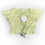 Princess Polly NWT‎  Jamison Reid Crop green Tie Front Flutter Sleeves Size US 10 Photo 2