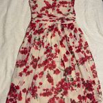 Evan Picone Red Floral Dress Photo 1
