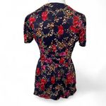 American Vintage 90'S VINTAGE GORGEOUS FLORAL BUTTON UP BABY DOLL TIE BLOUSE‎ MEDIUM. Photo 3