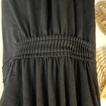 Vintage Black Babydoll Empire Waist Pleated Boho Sheer Sleeve Top Balletcore M Size M Photo 6