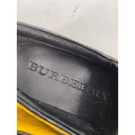 Burberry  Yellow Croc Textured Leather Slip-On Flat Sneakers Size 35 Photo 3