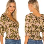 Free People  Spring Floral Romantic Dainty Ethereal Sweetheart Blouse Top Size XS Photo 3