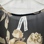 Live 4 Truth  Black Beige Sheer Maxi Kimono Cover Up Smocked Button Close Size 1X Photo 9