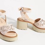 Anthropologie Elvio Zanon Perforated Floral Light Pink Sandals Photo 1