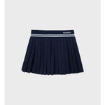 Sporty & Rich Abigail Wool Pleated Skirt Navy Size XL Old Money Prep Academia Blue Photo 5