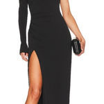 Katie May ‎  MOJAVE Single Long Sleeve Gown black XS Photo 0