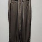 Rachel Zoe Ash Pleated Pull On Tapered Leg Satin Pants Size 8 Photo 1