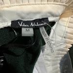 Vila Milano Dark Forest Green Sweater With White Faux Shirt Collar Cuffs Medium Photo 14