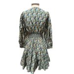 Trovata Silk Blend Celestial Custer Dolman Sleeve V neck Dress Size Small Blue Photo 3