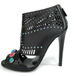 Gucci LIKA LASER CUT LEATHER STONE STUD EMBELLISHED LOGO ANKLE BOOT SIZE EU 38 Photo 0