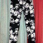 Balance Collection Floral Black, Purple and White Leggings Photo 0