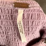 Free People  Summer Picnic Smocked Balloon Sleeve Mini Dress in Purple Pink Photo 9