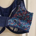 Elomi Energise Sports Bra EL8042 NEW Size 40L Navy Geo Underwire Blue Photo 9