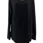 Soft Surroundings  Go Lively Seamed Tee Long Sleeve Modal Knit Top Shirt Black XL Photo 0