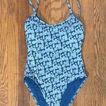 ANDIE Amalfi One Piece Swimsuit Floral Denim Blue size S NWT Photo 1