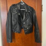 Black Leather Biker Jacket Photo 0