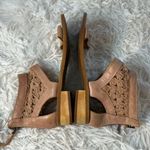 Latigo Anthropologie  Womens Shoes Rupee Sandals Leather Flat Crochet Boho 7 Photo 5