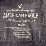 American Eagle Y2K Graphic Print Hoodie Womens M Brown Cropped Pullover Pocket Size M Photo 3