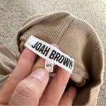 Joah Brown  Women’s Stitch Mock Neck Longsleeve Top Ribbed Thumbholes Brown M/L Photo 9