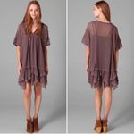 Free People Lavender Sheer Layered Ruffle Tunic Dress Photo 4