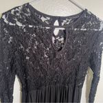 Maternity Gown Maxi Dress Long Sleeve Black Lace Size undefined Photo 3