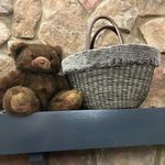 Bath & Body Works  Brown Basket with Faux Fur Trim Included stuffed bear- gift❤️ Photo 1