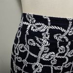 Talbots navy nautical rope cotton twill a-line skirt size 8 Photo 2
